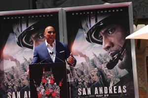 LOS ANGELES, MAY 19 - Dwayne Johnson, The Rock at the Dwayne Johnson Hand and Foot Print Ceremony at the TCL Chinese Theater on May 19, 2015 in Los Angeles, CA photo