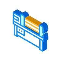 rolling machine isometric icon vector illustration color