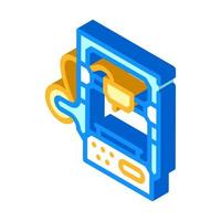 3d printer isometric icon vector illustration color