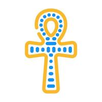 ankh decoration color icon vector illustration