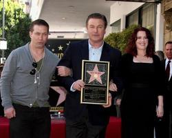 LOS ANGELES  FEB 14 - Stephen Baldwin, Alec Baldwin, Megan Mullally at the Walk of Fame Star Ceremony for Alec Baldwin at Beso Resturant on February 14, 2011 in Los Angeles, CA photo