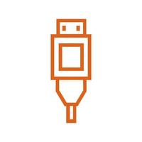 Usb cable illustrated on a white background vector