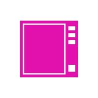 Microwave oven illustrated on a white background vector