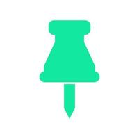 Push pin illustrated on a white background vector