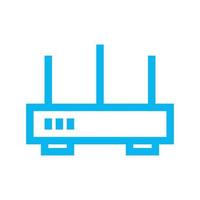 Router illustrated on a white background vector