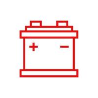 Car battery illustrated on a white background vector