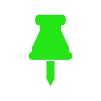 Push pin illustrated on a white background vector