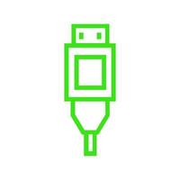 Usb cable illustrated on a white background vector