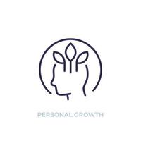 personal growth, self development line icon vector