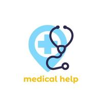 medical help vector logo design