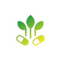 natural supplements, vitamin icon on white vector