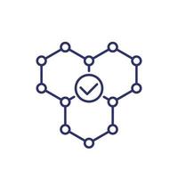 polymer line icon with a molecule vector