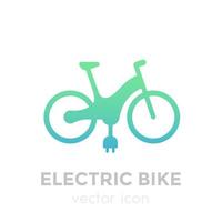 icono de bicicleta electrica vector