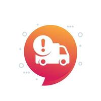 urgent delivery icon with a van vector