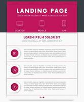 Landing page, website design template, flat style