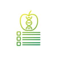 genetically modified apple line vector icon