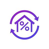 Mortgage Refinance Icon, Loan Refinancing