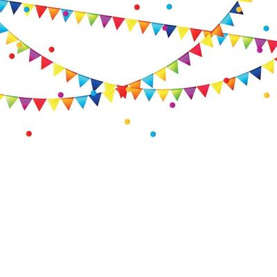 Party Background with Flags Vector Illustration.