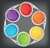 Concept of colorful circular banners  for different business design. Vector illustration