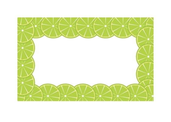 Green lime frame vector illustration