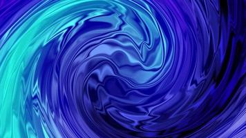 abstracte blauwe bewegende achtergrond met vloeiende spiralen, golven rollen in de middle.video animatie 4k 3d. video