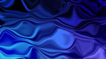 Abstract moving background with swaying waves of dark blue silk. motion background, Video animation 4K 3D.