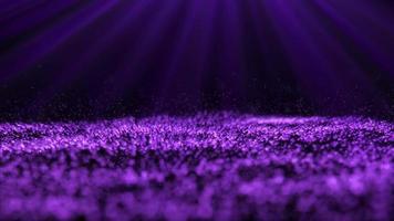 animation de particules de poussière violet rose numérique et de faisceaux de rayons linéaires sphériques. vidéo en mouvement 4k 3d. video