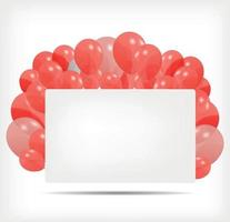 Gift card with balloons vector illustration