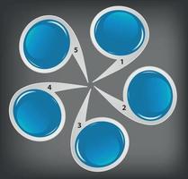 Concept of colorful circular banners  for different business design. Vector illustration