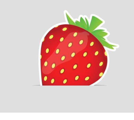 Sweet tasty strawberry vector illustration