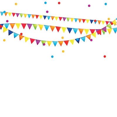 Party Background with Flags Vector Illustration.