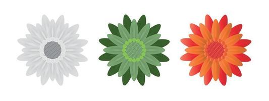 flores abstractas sobre fondo blanco. ilustración vectorial. vector