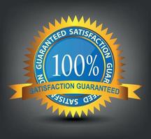 Fatisfaction guaranteed label vector illustration