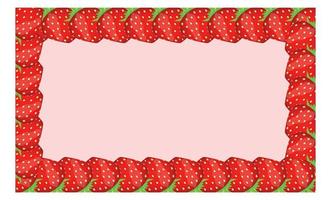 Strawberry frame vector illustration