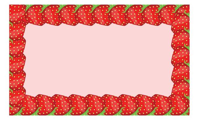 Strawberry frame vector illustration