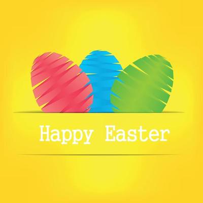 Vector Paper card with easter eggs