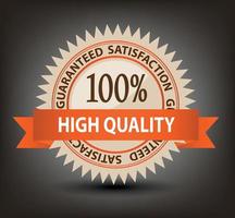 Satisfaction guaranteed label vector illustration