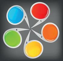 Concept of colorful circular banners  for different business design. Vector illustration