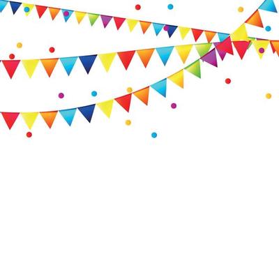 Party Background with Flags Vector Illustration.