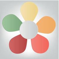 Concept of colorful flower for different business design. Vector