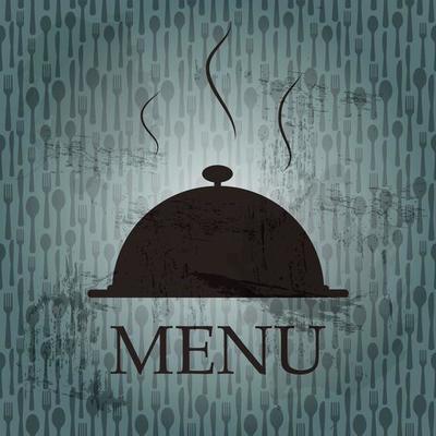 Restaurant menu template in grunge retro style vector illustrati