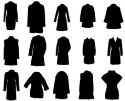 silhouette coats vector illustration eps10