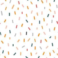 Seamless patterns with abstract minimalist shapes, confetti. Festive multicolored print children's print, background . Vector graphics.