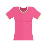 Ladies Shirt Flat Multicolor Icon vector