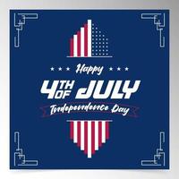 usa independence day background design template vector