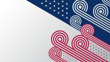 Geometric background design for usa independence day template vector