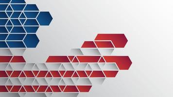 Geometric background design for usa independence day template vector
