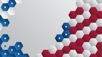 Geometric background design for usa independence day template vector