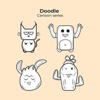 Doodle characters cartoon series