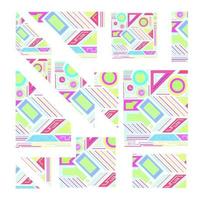 geometric vector design with bright coloring